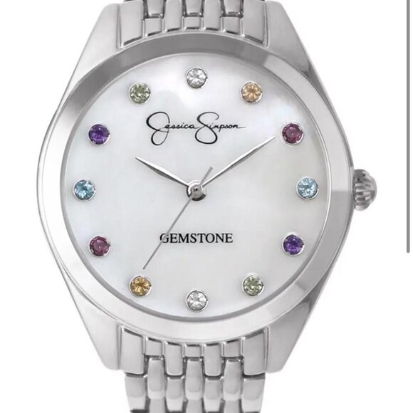 Jessica Simpson Women's Quartz Semi Precious Stone Bracelet Watch, 37mm - Picture 1 of 9